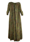 Vintage 1970s  Paisley Lurex Maxi Caftan Dress - NEW!