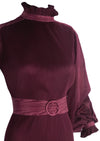 Gorgeous 1970s does 1930s Maroon Dress- New!