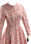 Vintage 1960s Embossed Floral Mini Dress - New!