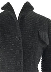 Vintage 1950s Black Flecked Wool Lilli Ann Designer Suit- New!