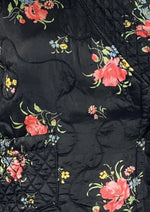 Stunning Early 1930s Black Floral Quilted Jacket  - NEW!