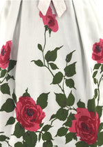 Late 1950s Early 1960s Red Roses Pique Dress - New! (RESERVED)