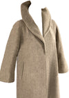 Vintage Late 1950s Oatmeal Wool Clutch Coat - NEW!