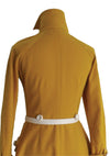 Vintage 1960s Yellow Wool Couture Space Age Dress  - New!