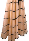 Vintage 1930s Peach and White Floral Deco Gown - New!
