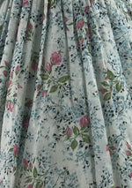 Vintage 1950s Pink and Blue Floral Rosebud Dress - New!