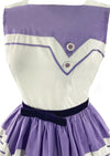 Vintage Late 1950s Purple and White Cotton Dress- New!