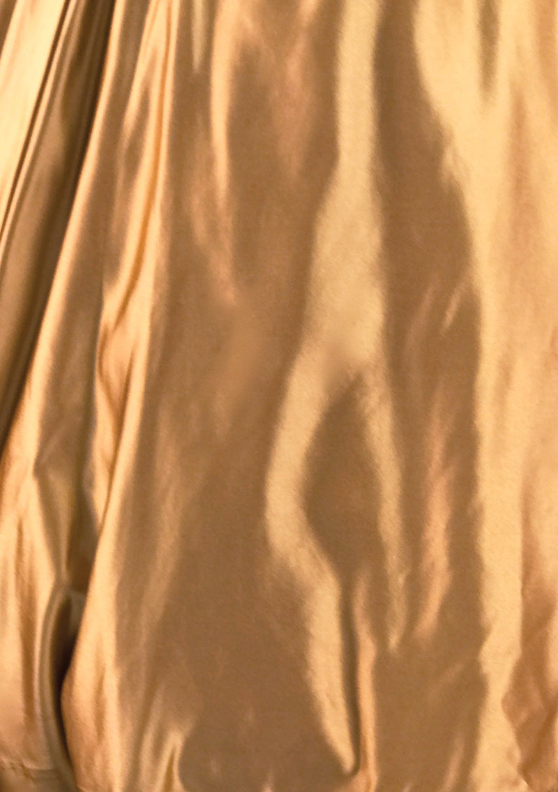 Vintage 1950s Liquid Rose Gold Silk Satin Party Dress - New!