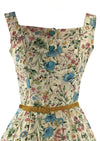 Vintage Late 1940s Field Flowers Rayon Dress- New! (ON HOLD)