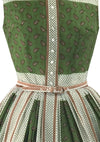 1950s Paisley Colour Block Cotton Designer Dress - New!