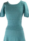 Rare 1940s Cotton Knit Rainbow Dress Ensemble- New!