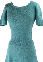 Rare 1940s Cotton Knit Rainbow Dress Ensemble- New!