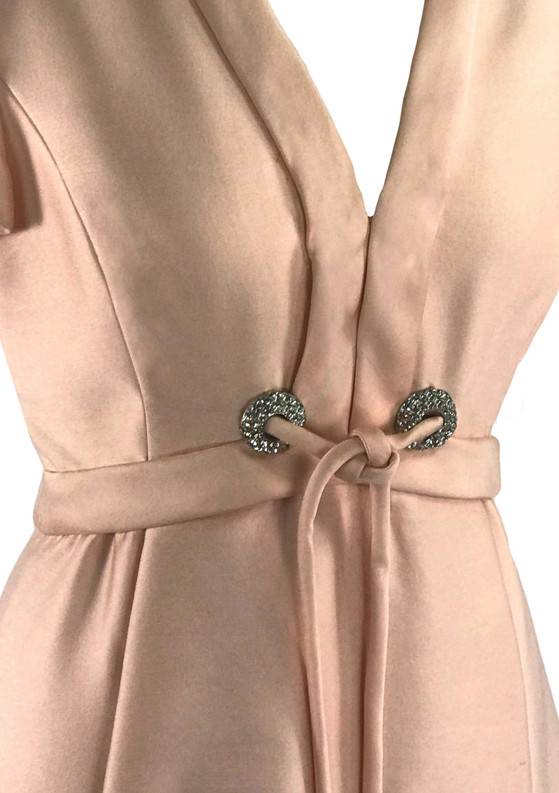 Vintage 1960s Ice Pink Silk Designer Dress- New!