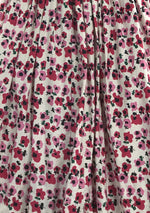 Gorgeous 1950s Pink Poppies Cotton Dress- New!