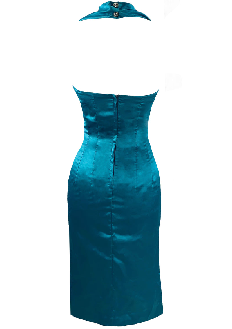 Aqua blue deals cocktail dress