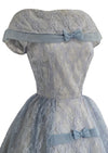 Lovely 1950s Cornflower Blue Lace Dress - New!