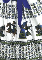 Vintage 1950s Novelty Print Cotton Dress- New!