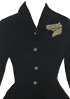 Gorgeous 1950s Black Velvet Princess Coat- New! (ON HOLD)