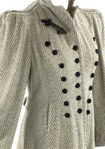 Fabulous Late 1930s to Early 1940s Flecked Wool Coat- New!