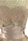 1950s Carlye Designer Mushroom Pink Lace Party Dress - New!
