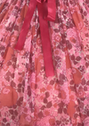 1950s Watermelon Pink Floral Chiffon Party Dress - New!