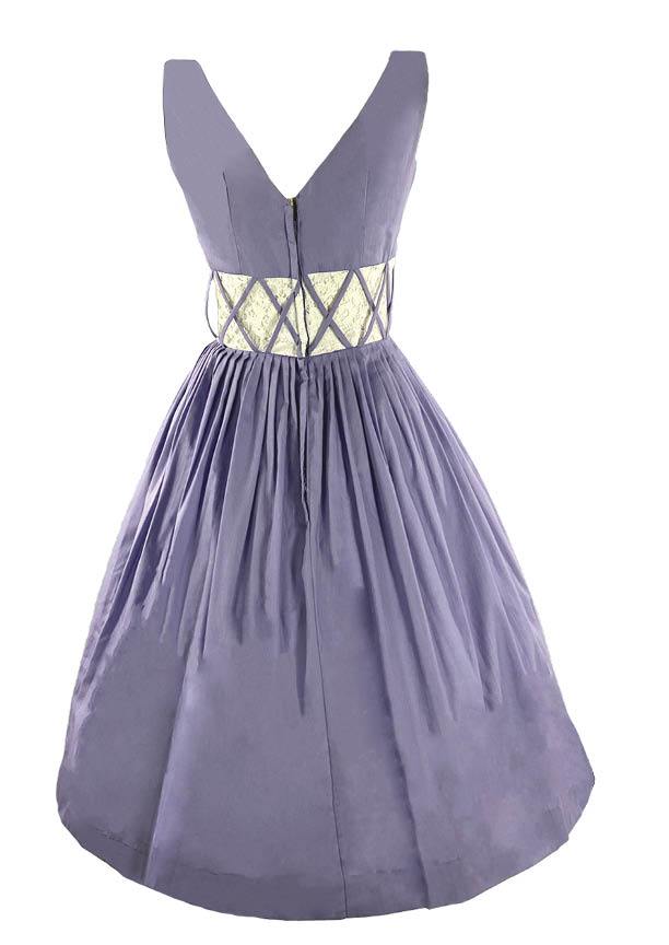 Sweet Late 1950s Aldens Label Lavender Cotton Dress- New!
