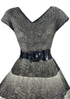 Late 1950s Black and White Cotton Lace Dress- NEW!