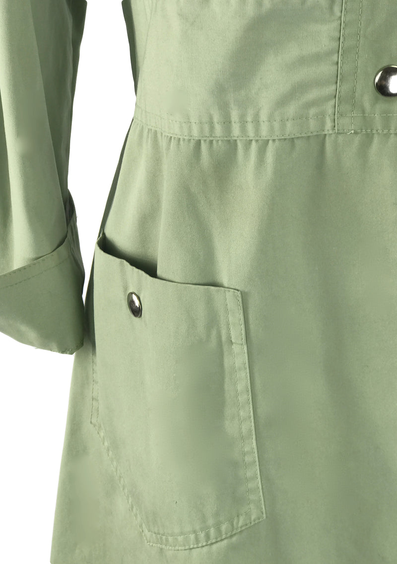 Vintage 1970s Celery Green Lightweight Coat - New!