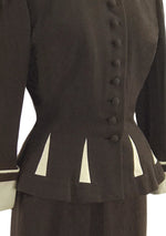 Spectacular 1950s Brown Wool Lilli Ann Suit - New!
