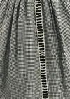 1950s B&W Gingham Cotton Sundress with 3D Applique  - New!