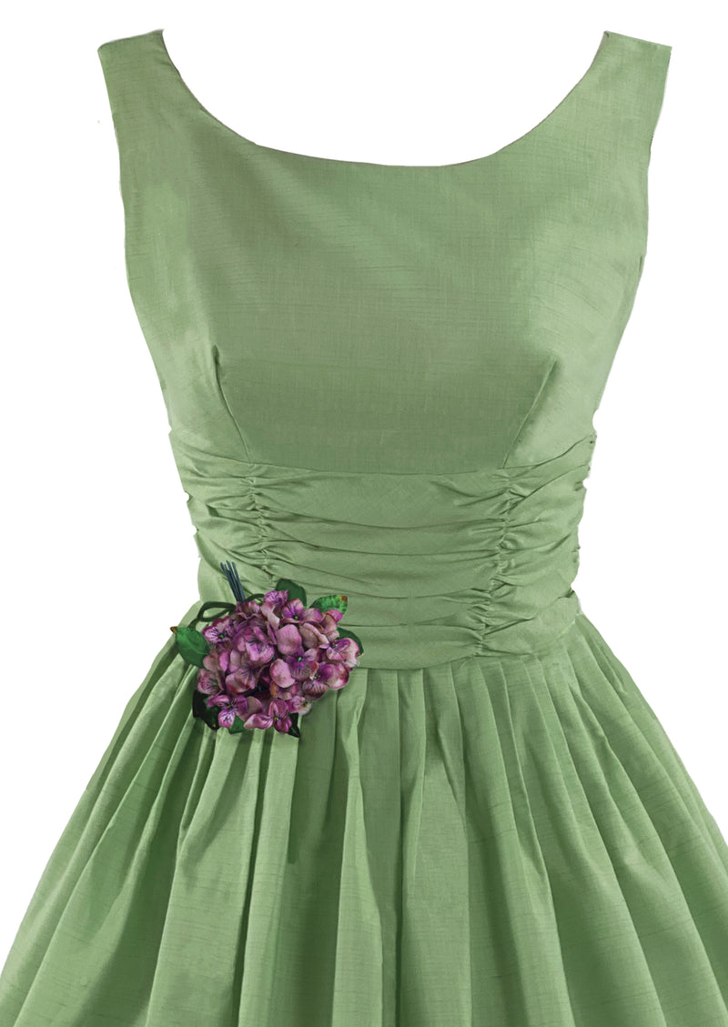 Late 1950s Early 1960s Apple Green Dress- NEW!