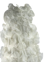Vintage 1960s Ivory Organza Ruffle Dress- New! (ON HOLD)