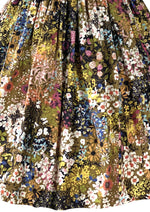 Late 1950s Early 1960s Floral Cotton Designer Dress - New!