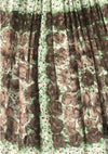 1950s Green and Chocolate Roses Border Print Dress - New!