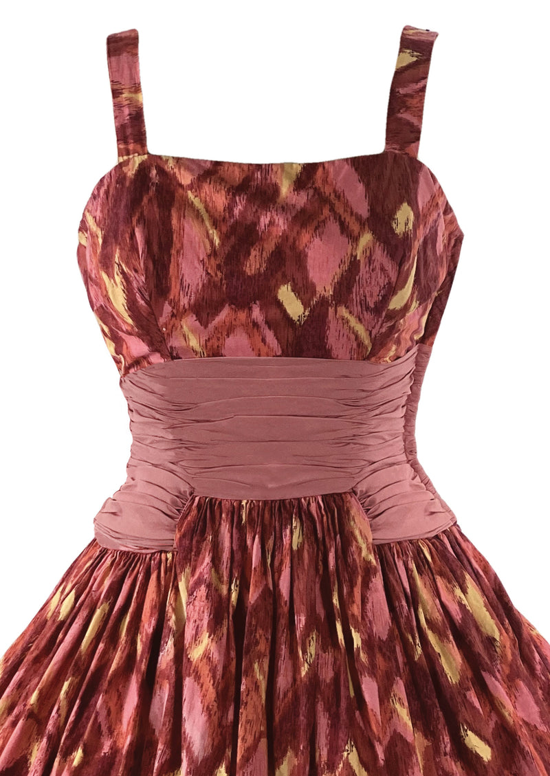 Vintage 1950s Mid Century Atomic Print Cotton Dress- New!