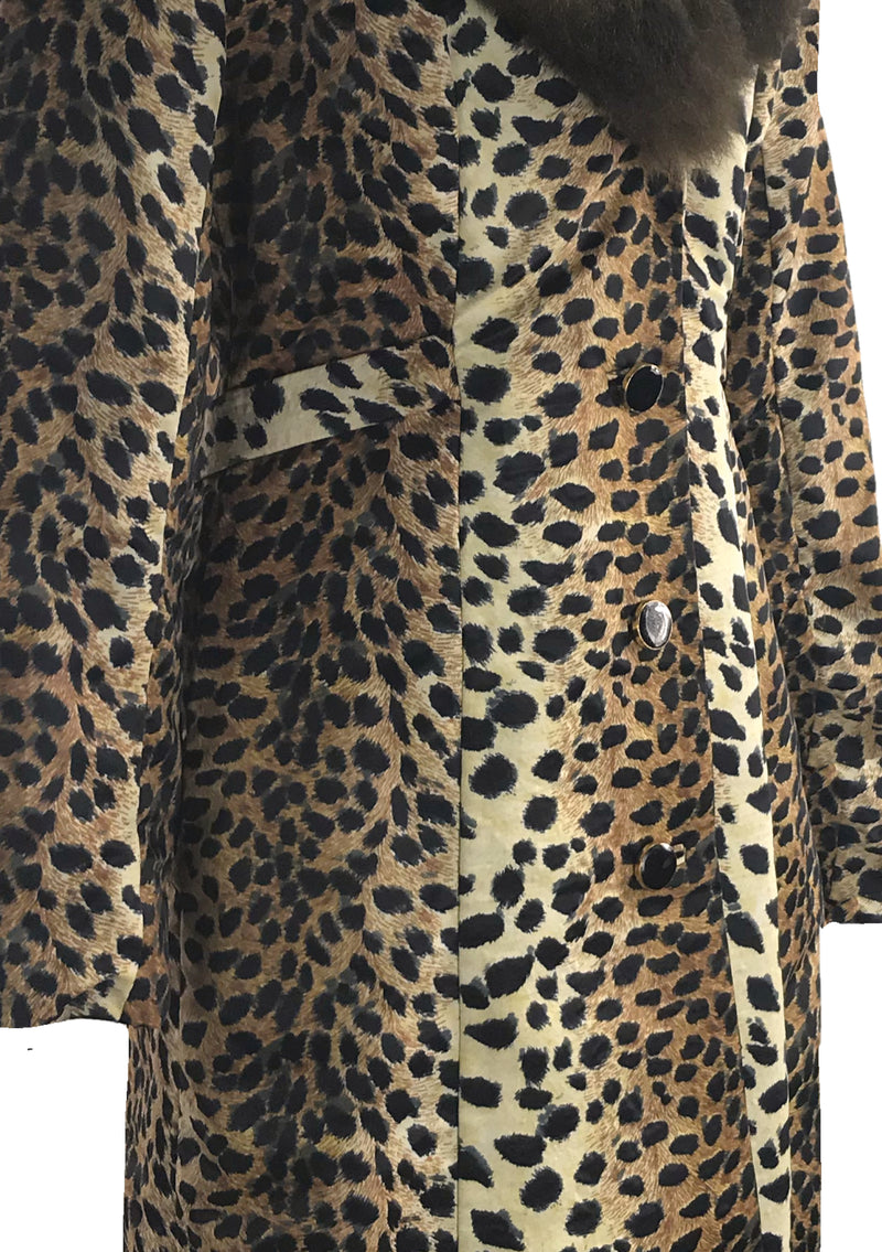 Vintage 1960s Faux Leopard Lilli Ann Designer Coat - New!