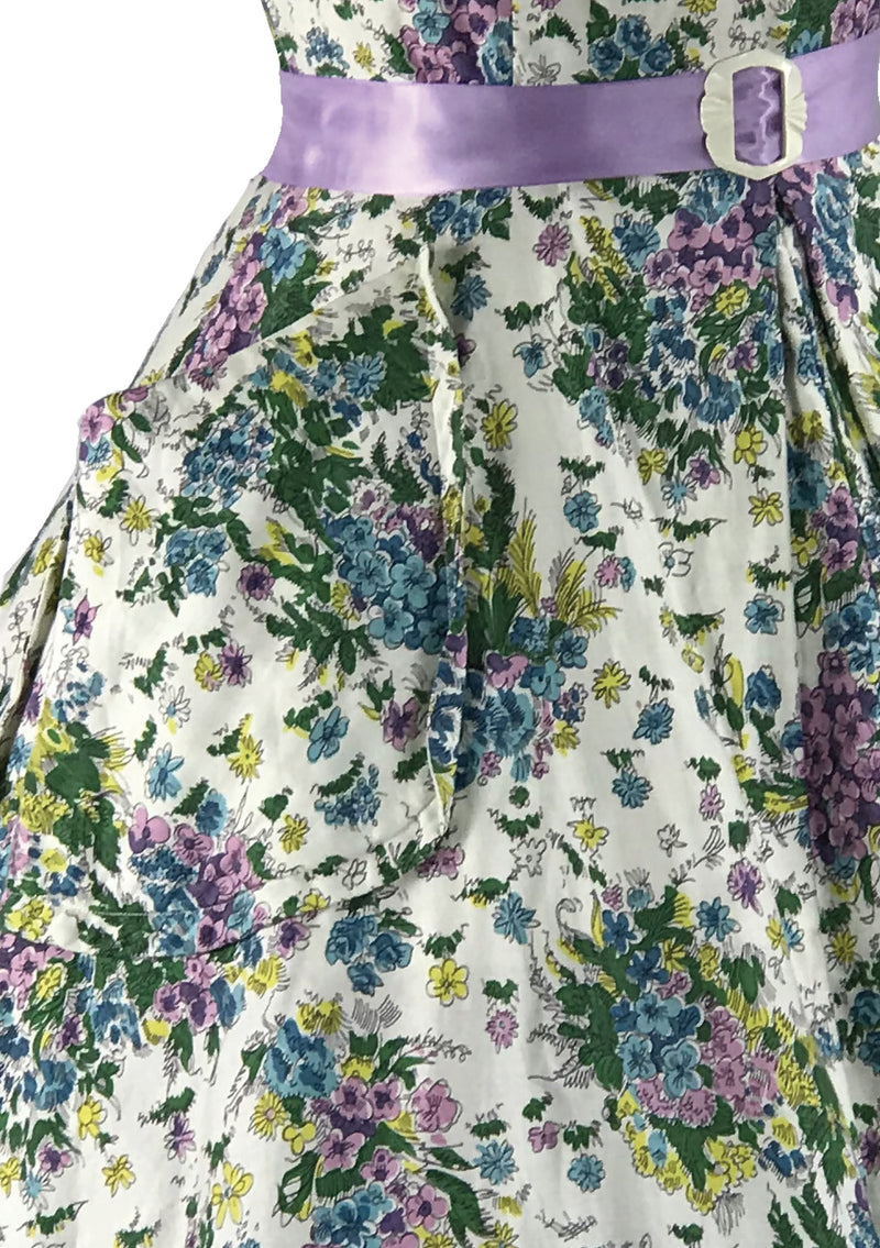 Vintage 1950s Pink, Purple and Blue Floral Sprays- New!