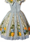 Vintage 1950s Horrockses Designer Floral Cotton Dress- New!
