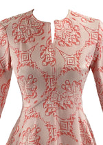 Vintage 1960s Embossed Floral Mini Dress - New!