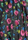 1950s Dark Pink Roses Sambo Fashions Dress - New!