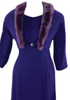 Vintage 1950s Purple Wool Dress Ensemble- New! (ON HOLD)