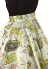 1950s Green Roses, Pink Butterflies & Glitter Skirt - New!