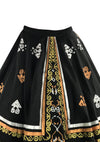 Vintage 1950s Maya de Mexico Hand Painted Skirt- New!