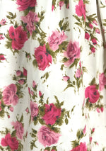 1950s Pink Roses and Rosebuds Cotton Dress  - New! (LAYAWAY)