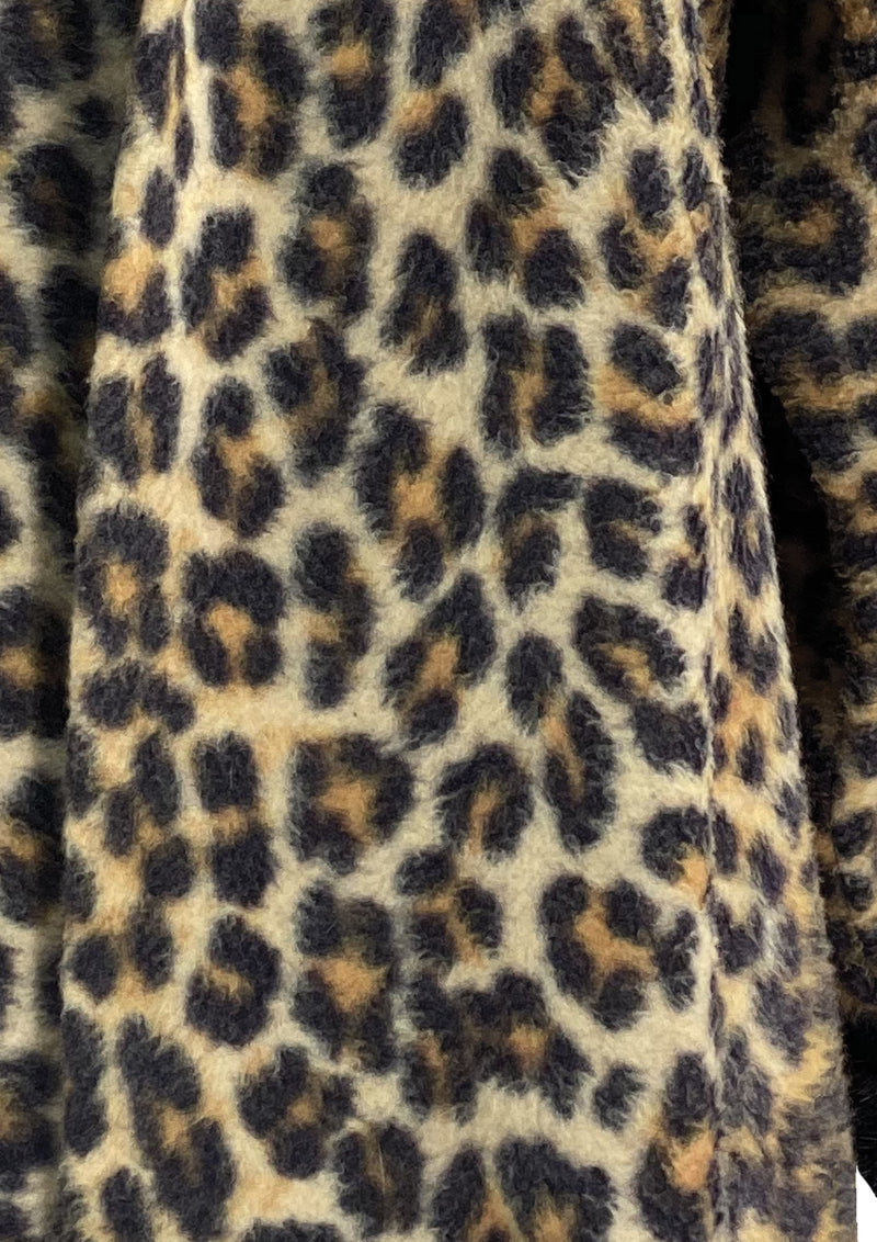 Vintage 1960s Faux Leopard Car Coat - New!