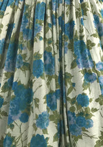 Gorgeous 1950s Blue Floral Cotton Sundress - New!