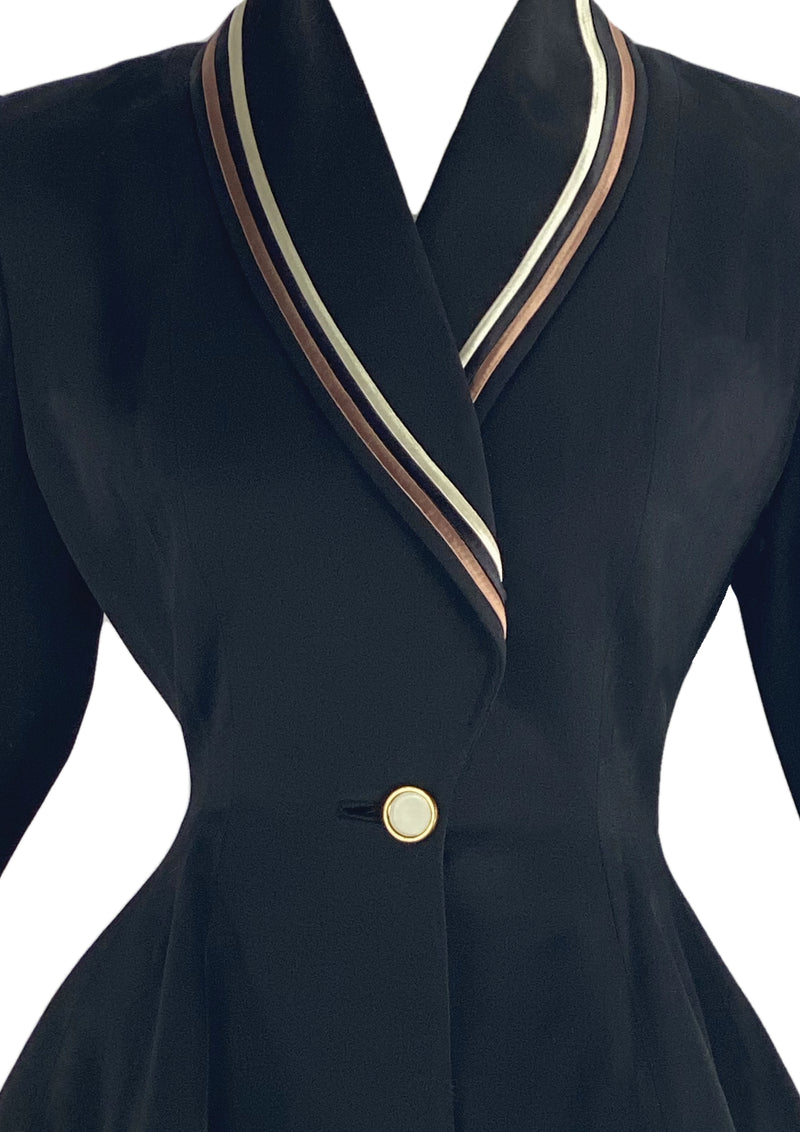 Sophisticated 1950s Designer Lilli Ann Black Suit- New!