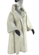 Vintage 1950s Lilli Ann Cream Mohair Designer Coat - NEW!