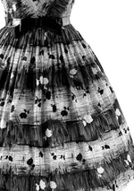 1950s Black & White Cotton Jerry Gilden Dress - New!