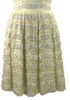 1960s Ivory Net Sequinned Designer Party Dress - New!